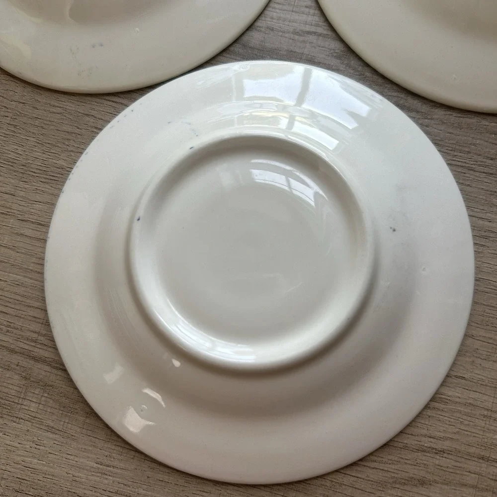 Vintage Homer Laughlin Shakespeare Country 6" Saucer Plate Cottagecore Set of 3 - Picture 5 of 6